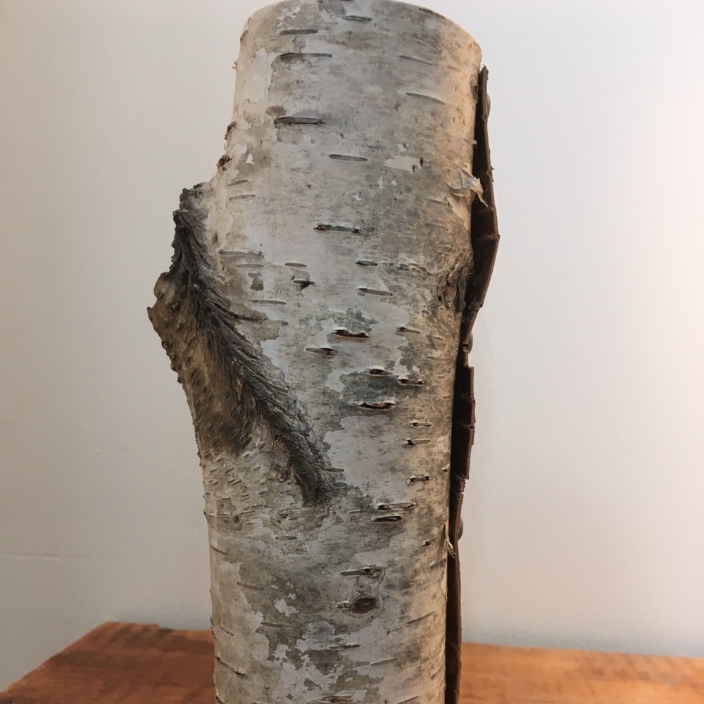 Birch wrapped candle